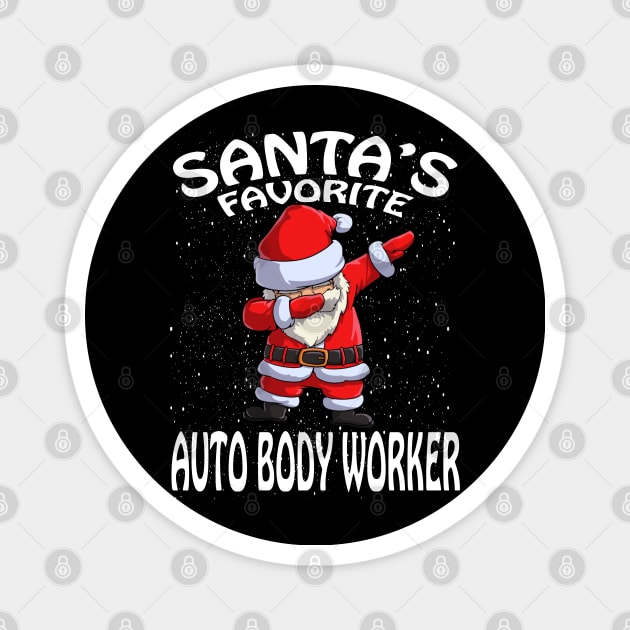 Santas Favorite Auto Body Worker Christmas Magnet by intelus